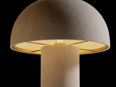 Enoki Natural Dome Table Lamp Low-poly 3D model