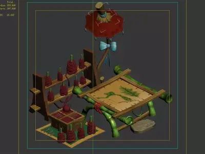 City - embroidery booth 3D model