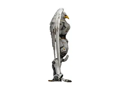 Eagle Cyborg Low-poly 3D model