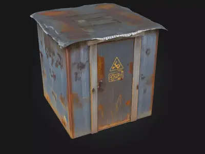 Rusty Metal Shack  Gritty Shelter of the Wastelands 3D model