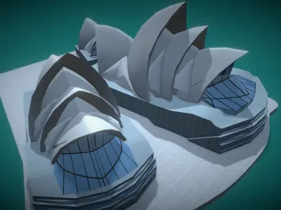 Sydney Opera House Low-poly 3D model