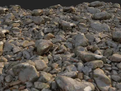 3d scanned nature stone 023 Low-poly 3D model