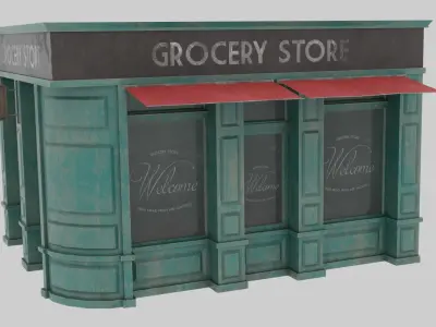 Grocery Store Low-poly 3D model