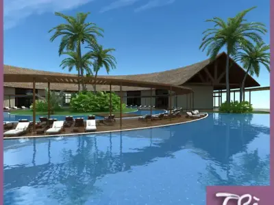 HOTEL RECEPTION TROPICAL RESORT 3D model