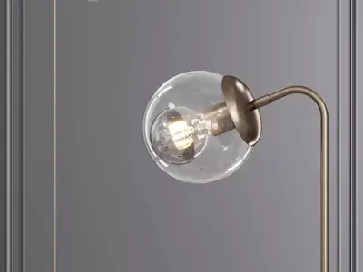 Modo Floor Lamp Bronze and Clear Glass 3D model