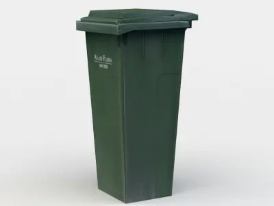 Garbage container Low-poly 3D model 7