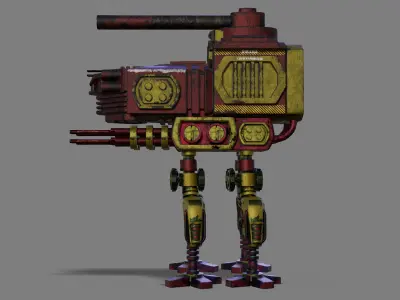 sci fi steampunk Spider tank 3D model