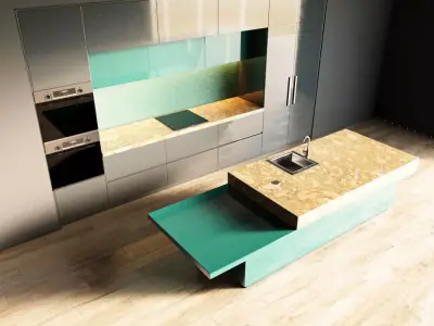 61-Kitchen1 glossy 6 3D model