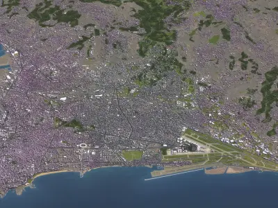 Beirut - Topography Terrain 3D City 3D Model Pack