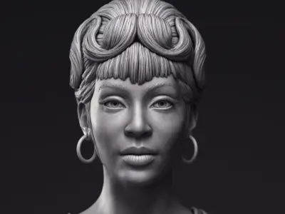 Nichelle Nichols as Nyota Uhura Bust Printable 3D Model 3D print model