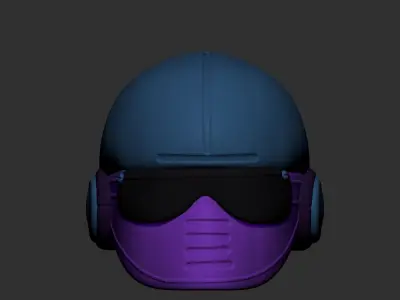 helmet high poly sculpt  3D model 3D model