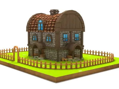 cartoon House  3D model