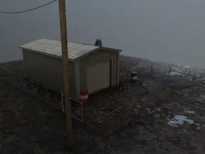 Little Dusty Garage Scene Low-poly 3D model