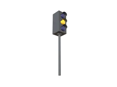 Traffic Light v1 005 Low-poly 3D model