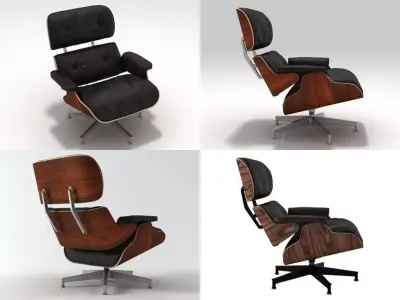 Eames Lounge Chair and Ottoman 3D model