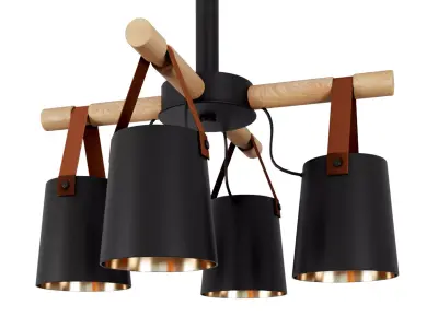 Modern Nordic Drop Down Pendant Chandelier 4 3D model