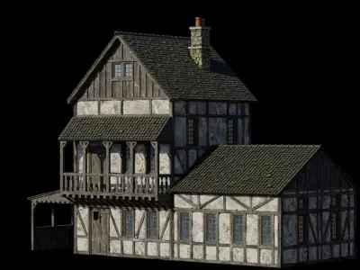 Medieval Landscape 3d Scene 3D model