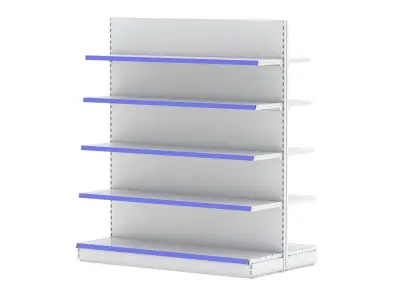 Supermarket Double Shelves 2  3D model