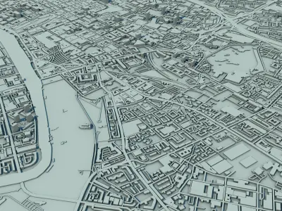 Glasgow City Scotland United Kingdom 3D print model