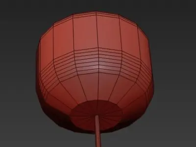 Bed collection three pendant lights in cage 3D model
