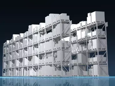 Depot shelves 3D model