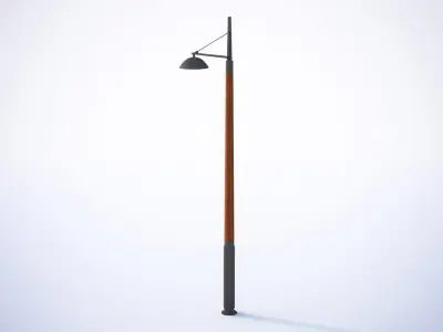 Single pole lighting 3D model