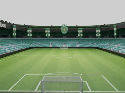 Sporting CP Lisbon Football Stadium Low-poly 3D model
