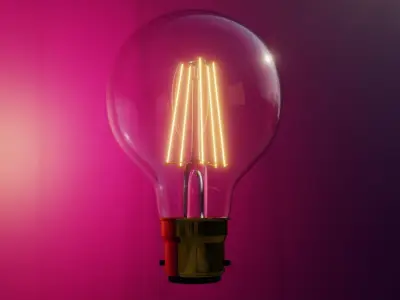 Vintage Edison light bulb 3D model