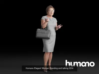 Humano 5-Pack - PEOPLE - TALKING - GROUP - 5x 3D models 03C