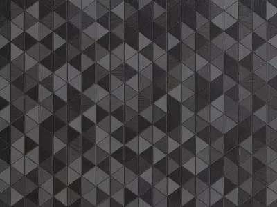 Dark Triangular Wood Mosaic Parquet PBR Texture