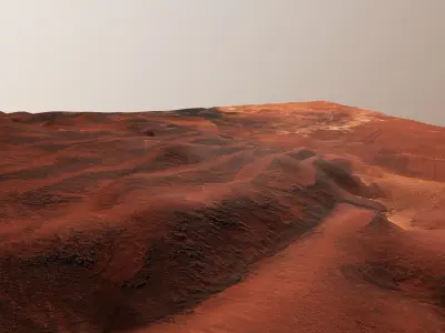 Mars Planet Hills Surface Terrain Landscape Desert PBR 34 Low-poly 3D model
