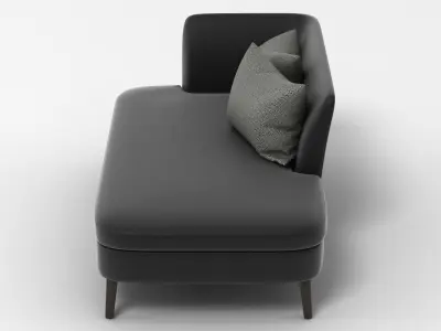 B and B Italia Chaise Lounge 3D model