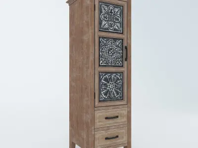 Cabinet Wardrobe single-double door 3D model
