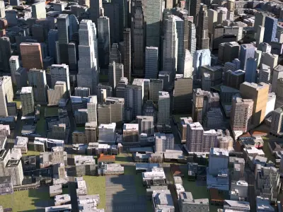City 42 Low-poly 3D model