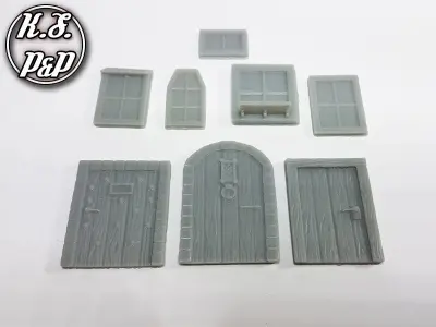 Fantasy Set - Doors and Windows Free 3D print model