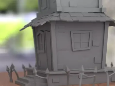 Haunted Halloween House 3D print model