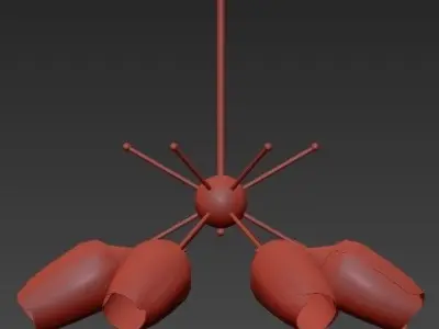 Ocean glass chandelier 3D model