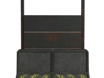 Concrete RoadBlock Barrier Barricade 3D model shop