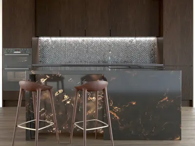 Modern kitchen 001 3D model