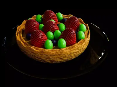 Food and dessert  fruit tart 3D model