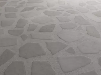 Stone Floor Mosaic of Natural Limestone 06 Texture