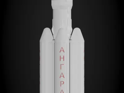 Angara A5 rocket 3D model