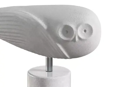 Abstract sculpture of an owl 3D model