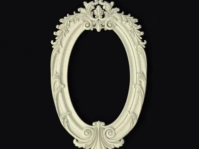 carved frame for mirror 3D model
