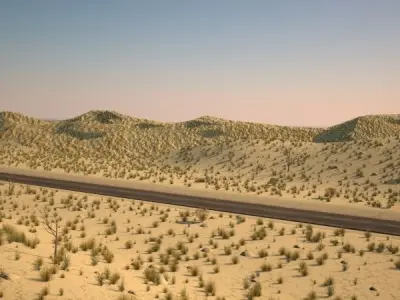 Desert road 3D model