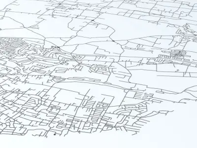 Barbados Road Network and Streets 3D model