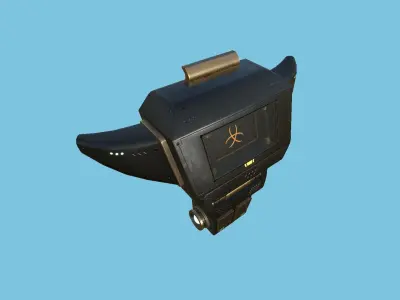 SciFi Backpack 06 Black Bronze - Character Fashion Design Low-poly 3D model