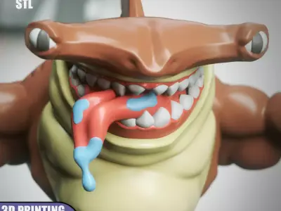 Street Sharks Jab Chibi STL for 3D Printing ChibiSTL 3DXM 3D print model