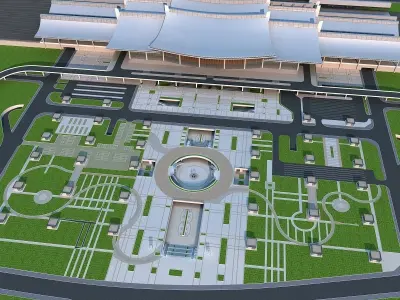 XiaMen railway Station 3D model