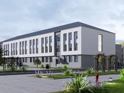 school Low-poly 3D model